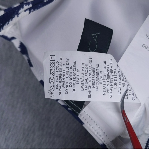 🎅🏻 3/$50 👯♀️Host Pick⚡️La Blanca Changing Tides Banded Halter Triangle Top - Picture 8 of 10